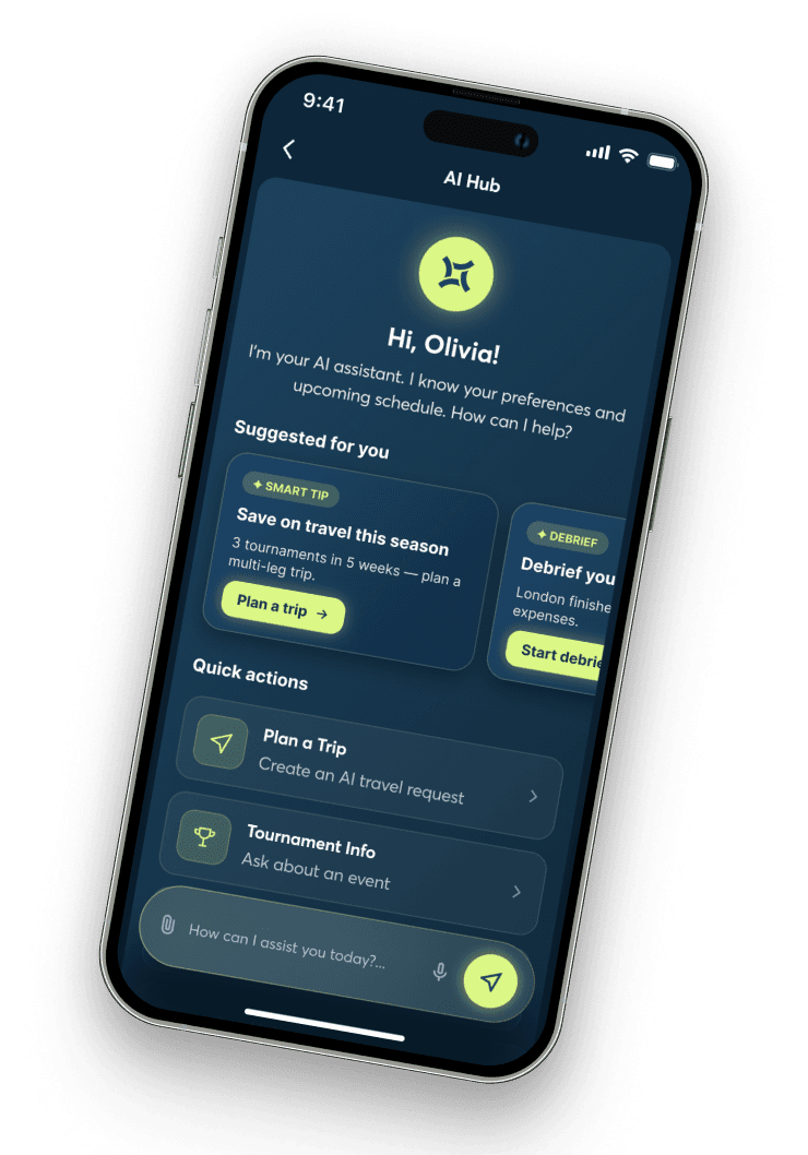The Sports Agent X AI hub assistant